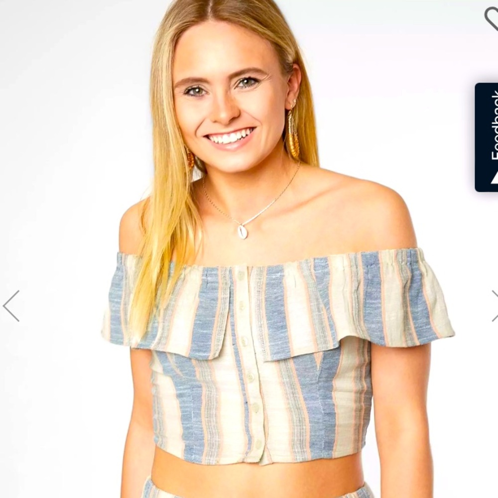 Others follow off shoulder top button up great condition size small